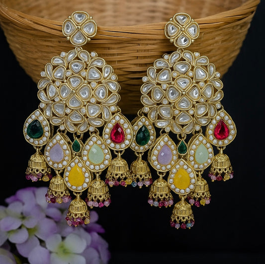 Manohari Jhumka (Multicolour)
