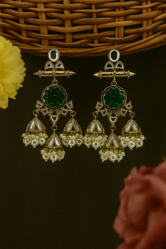Mishika Jhumka (Green)