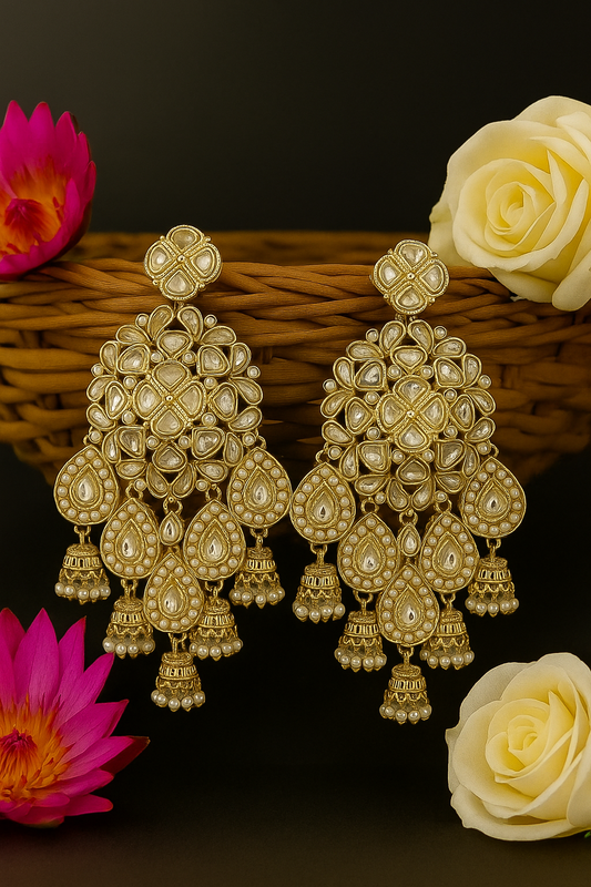 Manohari Jhumka (Ivory)