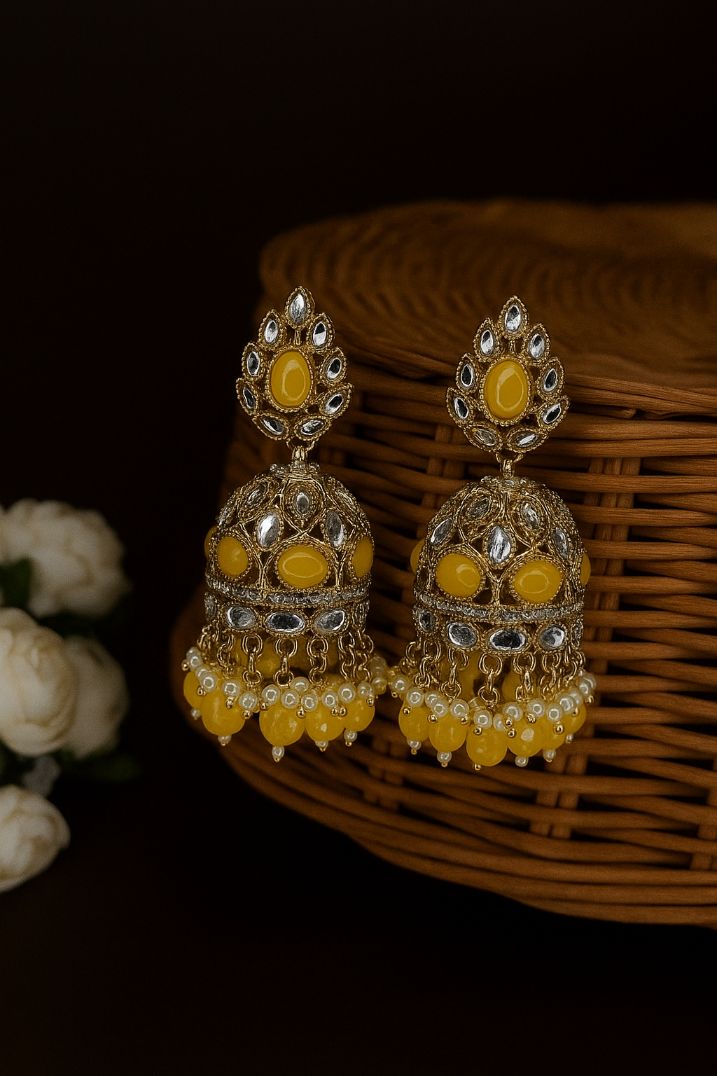 Sahiba Jhumka (Yellow)