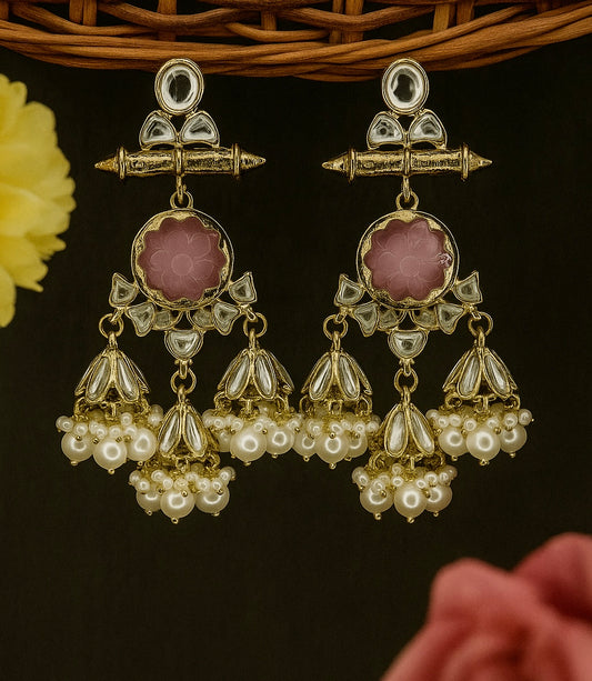 Mishika Jhumka (Blush)