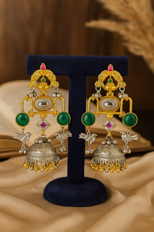 Devika Jhumka (Emerald Green)