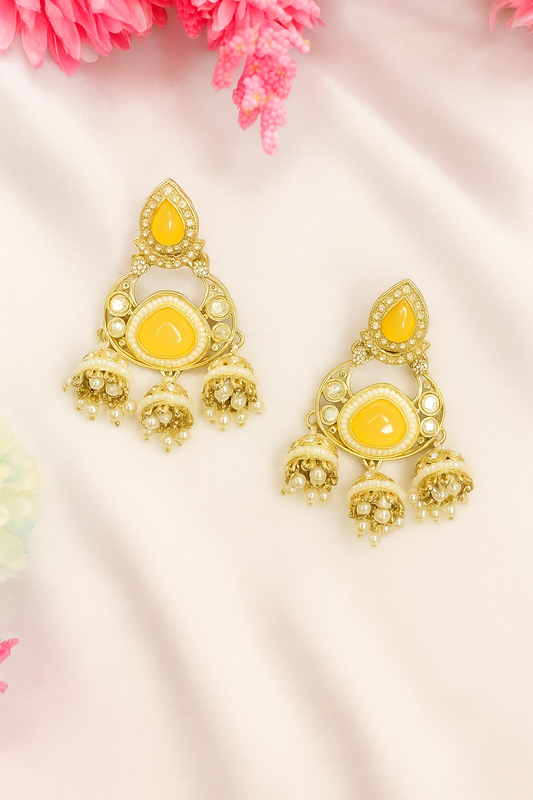 Swarnika Jhumka(Yellow)